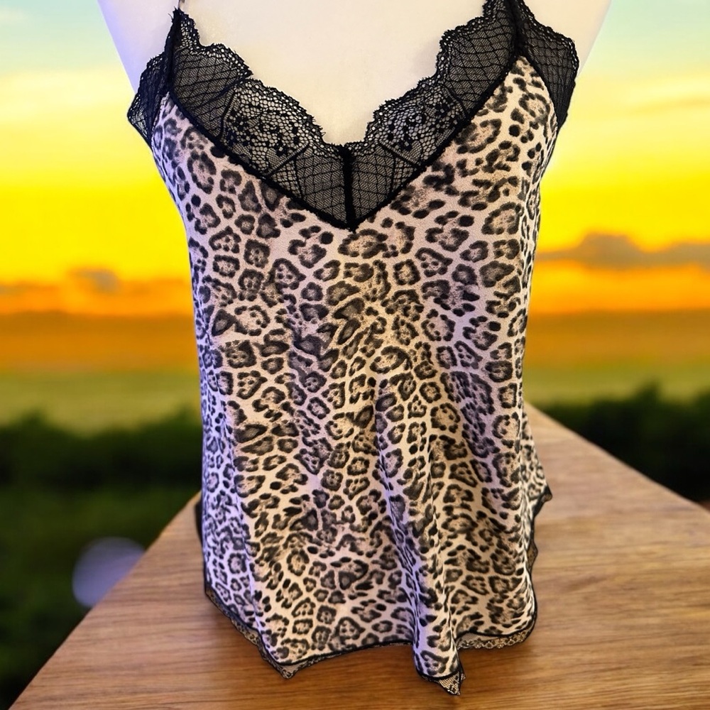 1. STATE leopard lace trim camisole NWOT*